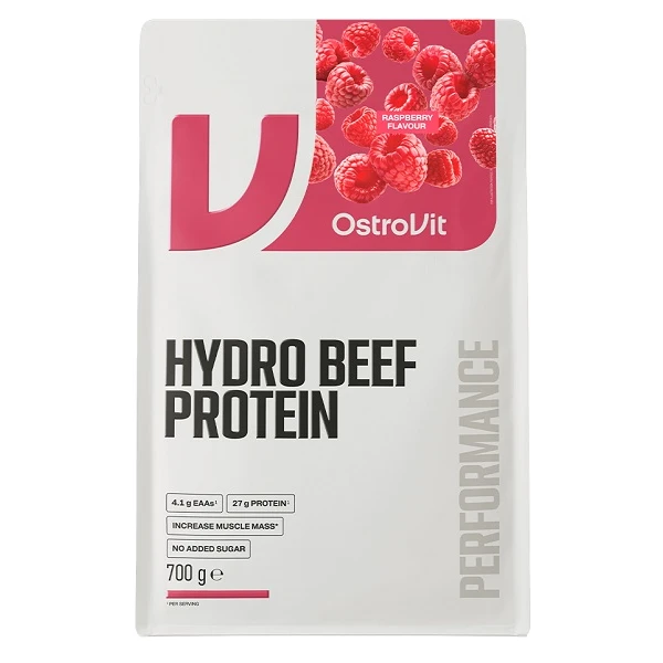 OstroVit Hydro Beef Protein, smak malinowy, proszek, 700g