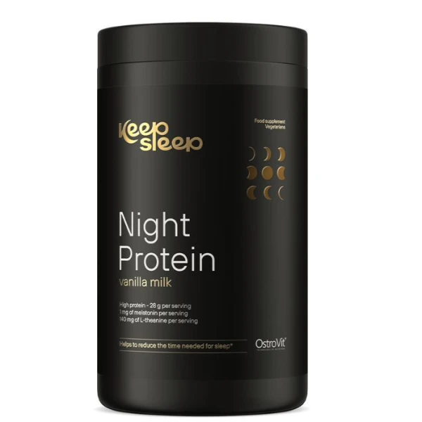 OstroVit, Keep Sleep Night Protein, proszek, mleko waniliowe, 400g