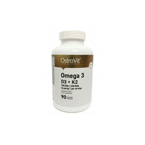 OstroVit, Omega 3 D3+K2, 90 kapsułek