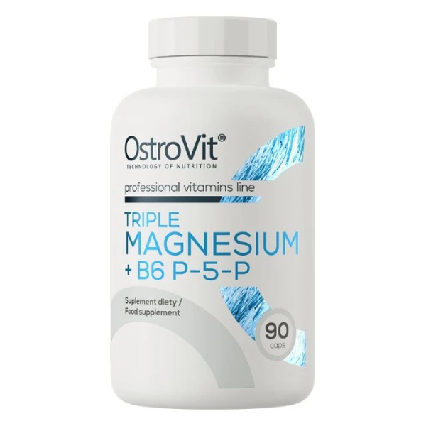 OstroVit, Triple Magnesium+ B6 P-5-P, 90 kapsułek