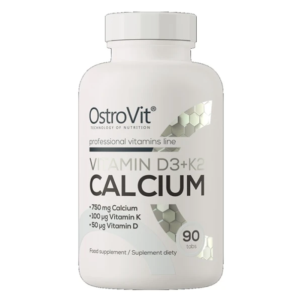 OstroVit, Vitamin D3 + K2 Calcium, 90 tabletek