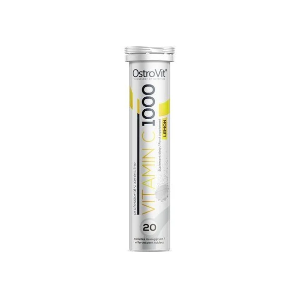 OstroVit, Witamina C 1000mg, smak cytrynowy, 20 tabletek musujących