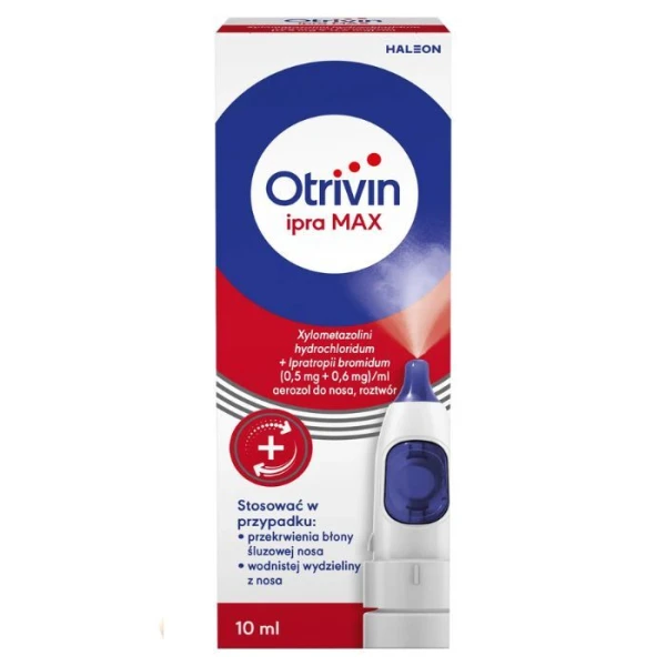 Otrivin Ipra Max (0,5mg + 0,6mg)/ ml, aerozol do nosa, roztwór, 10ml