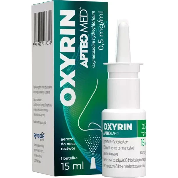Oxyrin 0,5mg/ml, Apteo Med, aerozol do nosa, 15ml