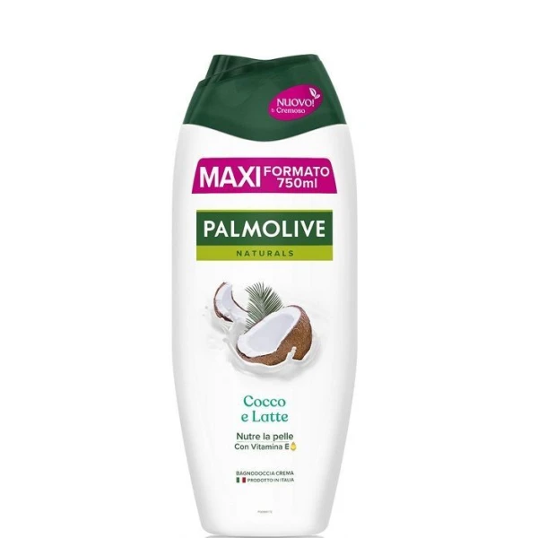 Palmolive Naturals Coconut & Milk, żel pod prysznic z mlekiem migdałowym i witaminą E, zapach kokosowy, 750ml