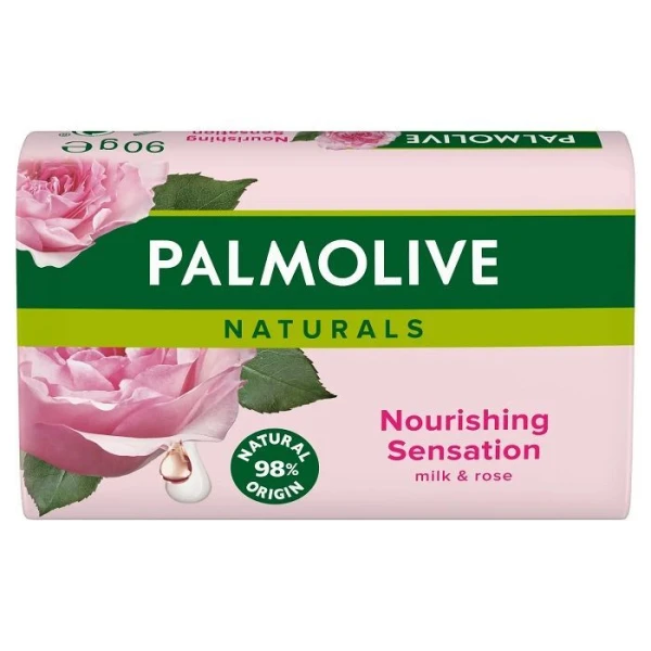 Palmolive Naturals Nourishing Sensation Milk & Rose, mydło w kostce, z olejkiem różanym, 90g