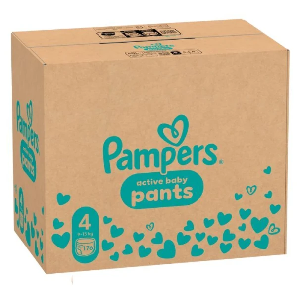 Pampers Pants, pieluchomajtki, rozmiar 4, waga 9-15kg, 176 sztuk