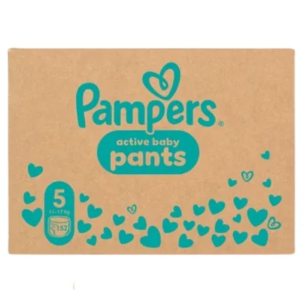 Pampers Pants, pieluchomajtki, rozmiar 5, waga 12-17kg, 152 sztuki