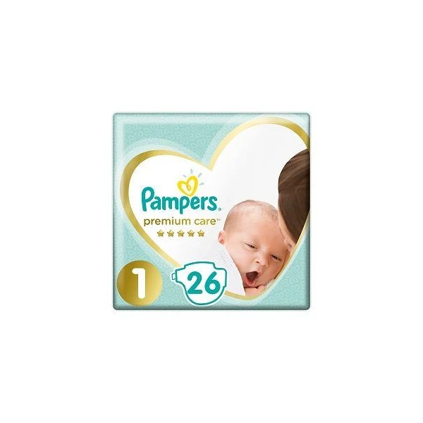 Pampers Premium Care, pieluszki jednorazowe, rozmiar 1, waga 2-5kg, 26 sztuk