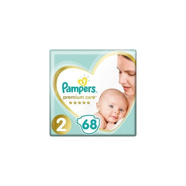 Pampers Premium Care, pieluszki jednorazowe, rozmiar 2, waga 4-8kg, 68 sztuk