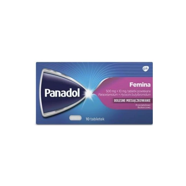 [DATA - 2026-09-30] Panadol Femina (500mg+10mg), 10 tabletek