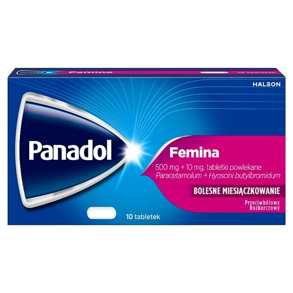 [DATA - 2026-09-30] Panadol Femina (500mg+10mg), 10 tabletek