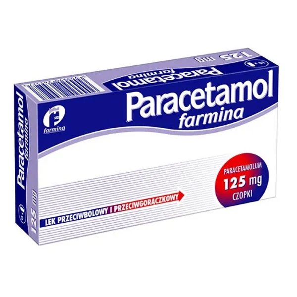 Paracetamol Farmina 125mg, czopki doodbytnicze, 10 sztuk