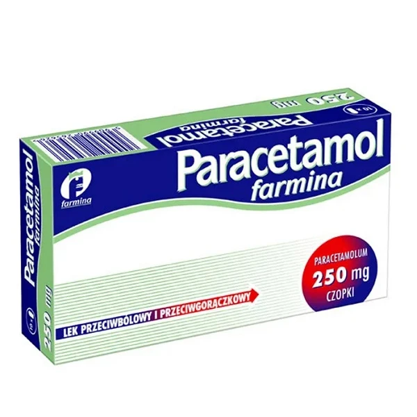 Paracetamol Farmina 250mg, czopki doodbytnicze, 10 sztuk