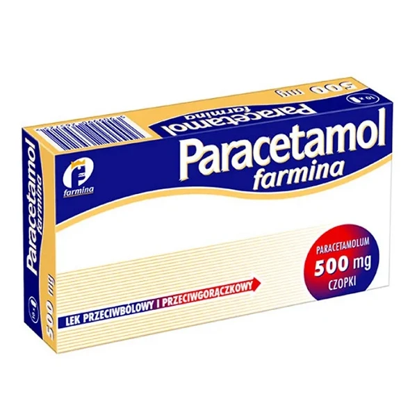 Paracetamol Farmina 500mg, czopki doodbytnicze, 10 sztuk