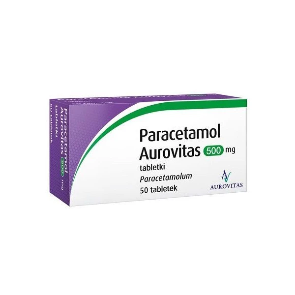 Paracetamol Aurovitas 500mg, 50 tabletek