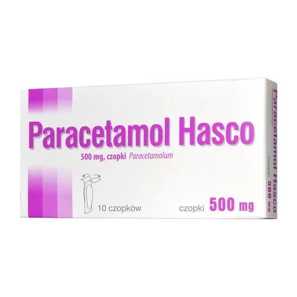 Paracetamol Hasco 500mg, czopki doodbytnicze, 10 sztuk
