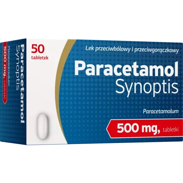 Paracetamol Synoptis 500mg, 50 tabletek
