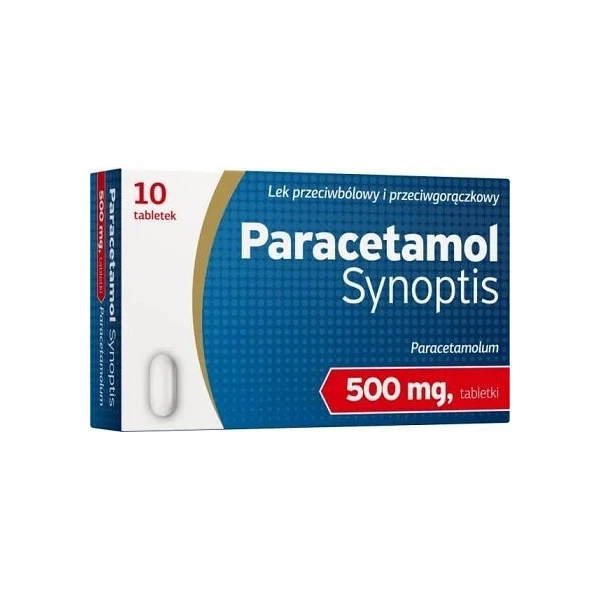 Paracetamol Synoptis 500mg, 10 tabletek