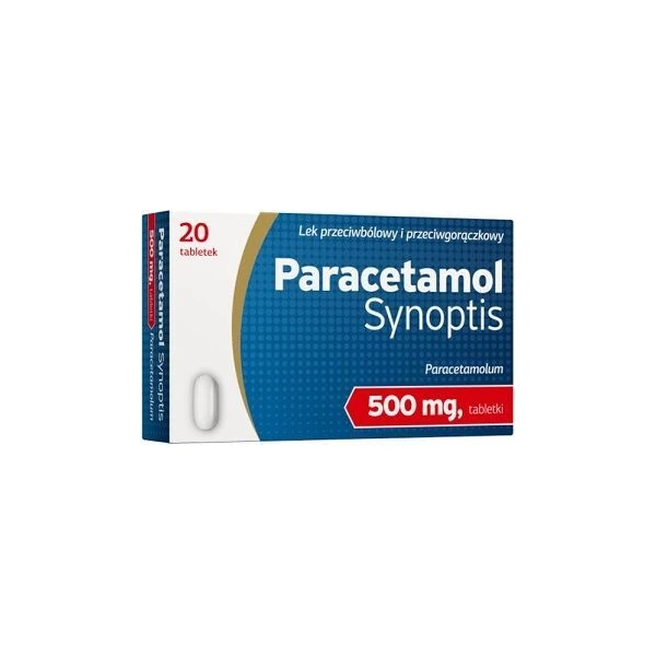 Paracetamol Synoptis 500mg, 20 tabletek