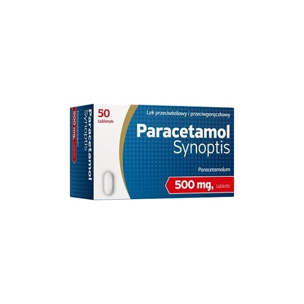 Paracetamol Synoptis 500mg, 50 tabletek