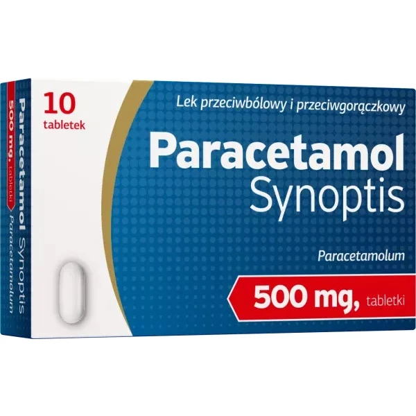 Paracetamol Synoptis 500mg, 10 tabletek