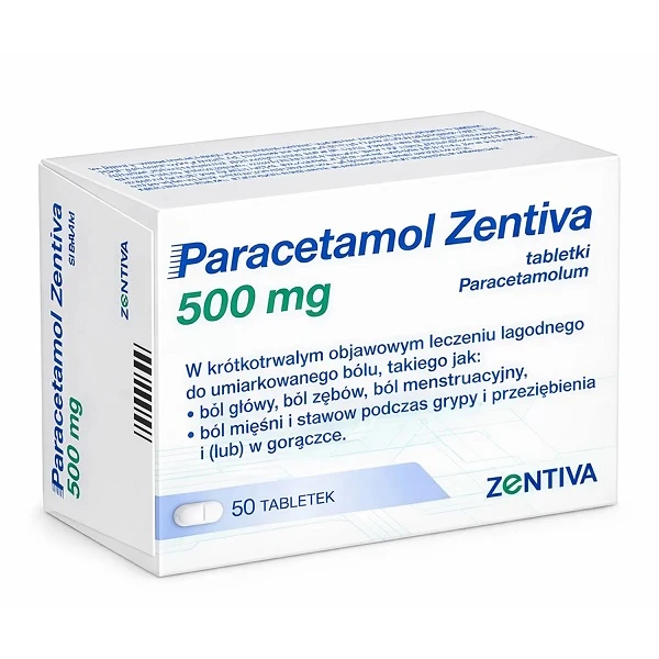 Paracetamol Zentiva 500mg, 50 tabletek