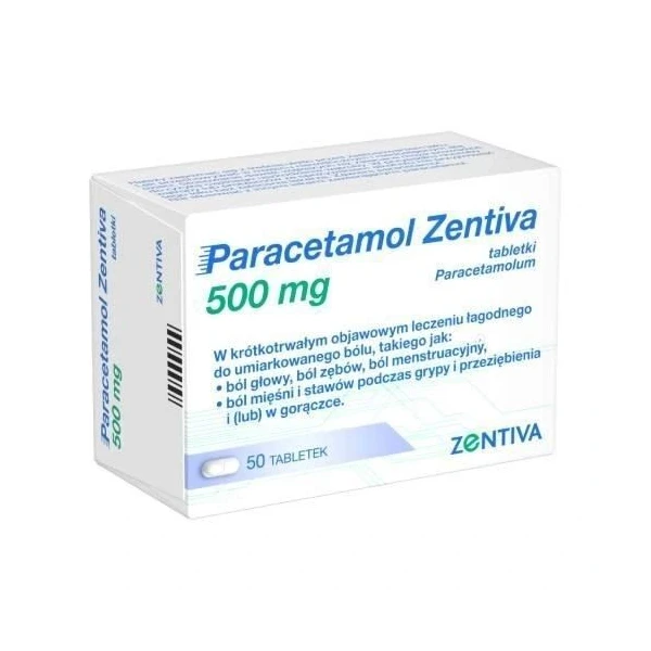 Paracetamol Zentiva 500mg, 50 tabletek