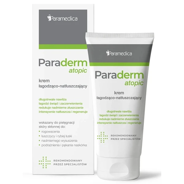 Paraderm Atopic, krem łagodząco-natłuszczający, skóra skłonna do łuszczycy, 85g