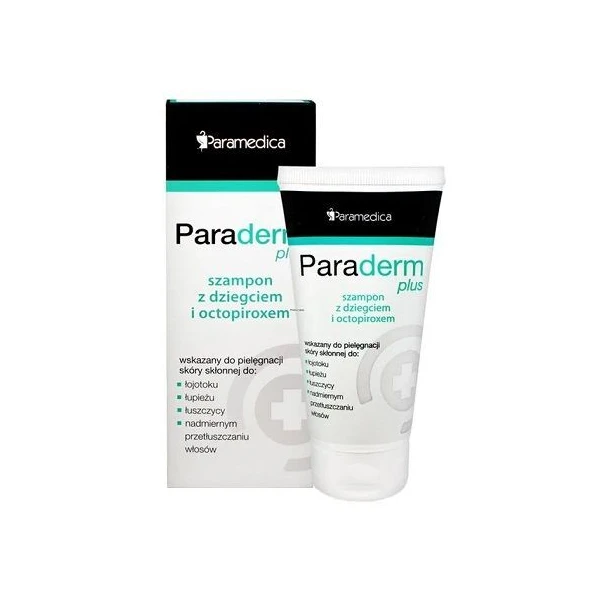 Paraderm Plus, szampon przeciwłupieżowy z dziegciem i octopiroxem, 150ml