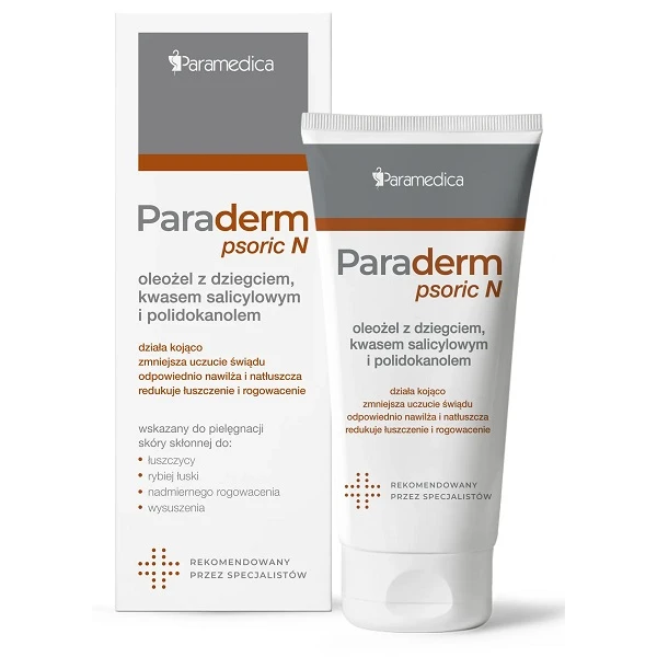 Paraderm Psoric N, oleożel z dziegciem, kwasem salicylowym i polidokanolem, pielegnacja skóry z oznakami łuszczycy, 85g