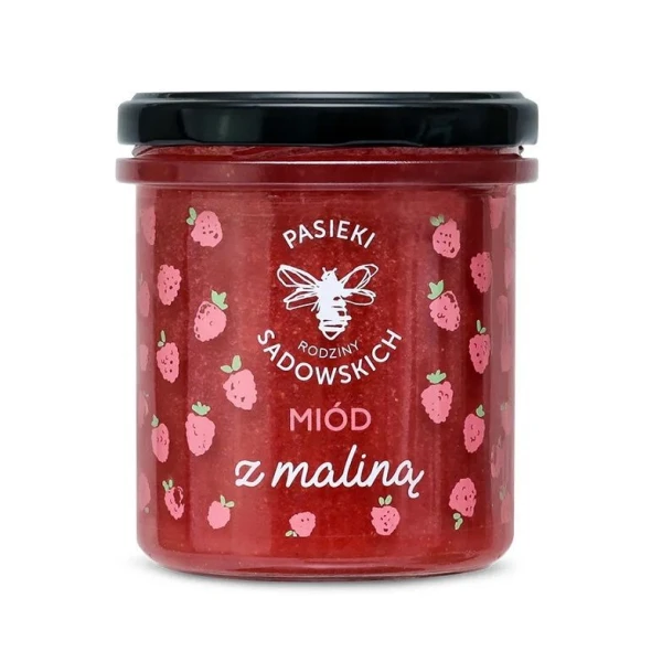 Pasieki Rodziny Sadowskich, miód z maliną, 430g