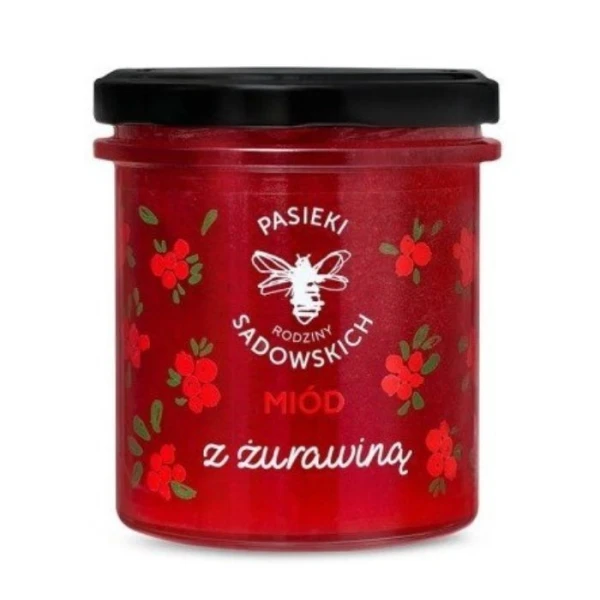 Pasieki Rodziny Sadowskich, miód z żurawiną, 430g