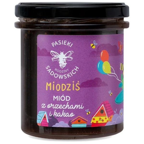 Pasieki Rodziny Sadowskich, Miodziś miód z orzechami i kakao, 430g