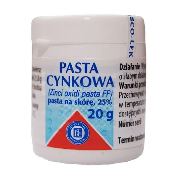 Pasta cynkowa 25%, pasta na skórę, 20g