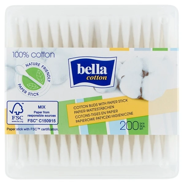 Bella Cotton, patyczki higieniczne, 200 sztuk