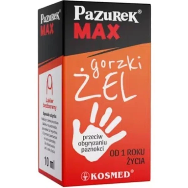 Pazurek Max, gorzki żel przeciw obgryzaniu paznokci, od 1 roku życia, 10ml