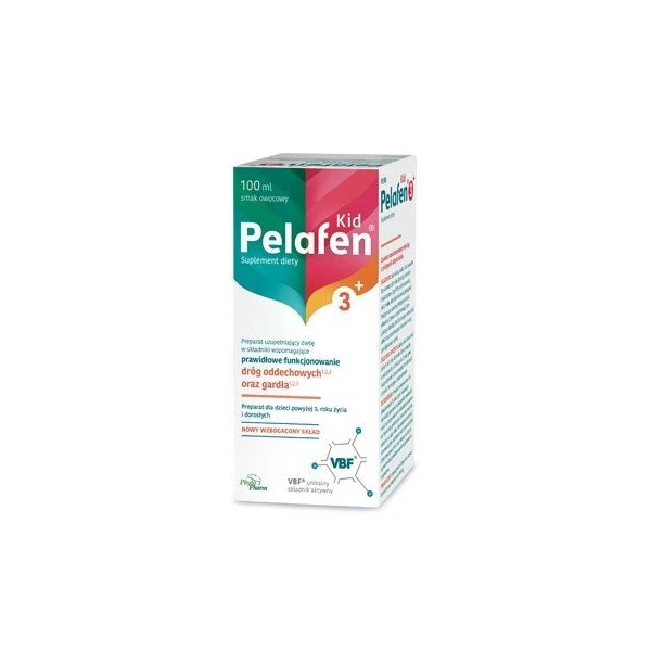 Pelafen Kid 3+, smak owocowy, płyn dla dzieci po 3 roku życia, 100ml