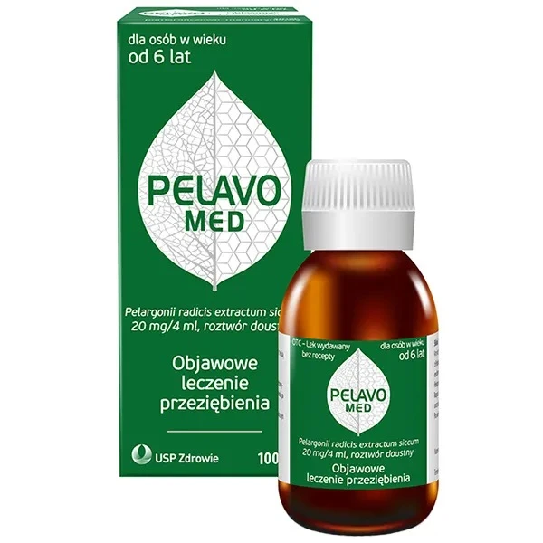 Pelavo Med 20mg/4ml, roztwór doustny, dla dorosłych i dzieci powyżej 6 roku życia, 100ml