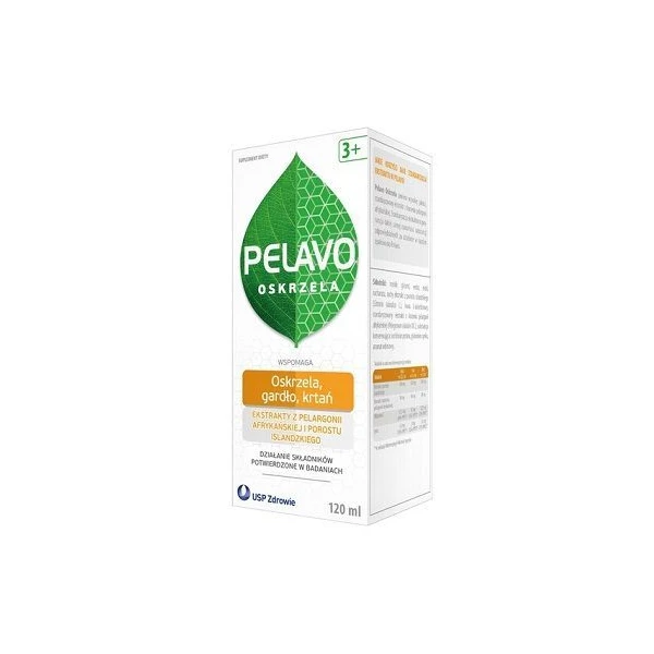 Pelavo Oskrzela, gardło, krtań, syrop, smak wiśniowy, po 3 roku życia, 120ml