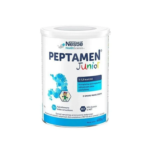 Peptamen Junior, preparat odżywczy dla dzieci po 1 roku życia, smak waniliowy, 400g