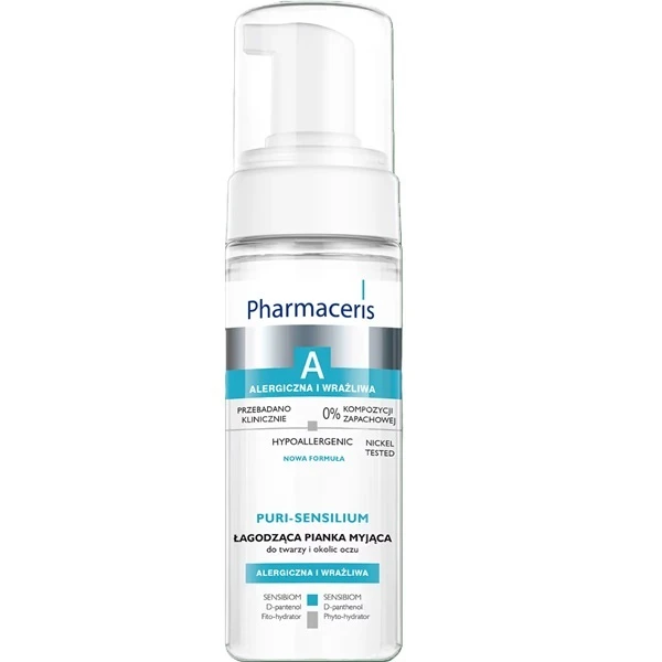 Pharmaceris A, Puri-Sensilium, pianka łagodząca, myjąca do twarzy i oczu, 150ml