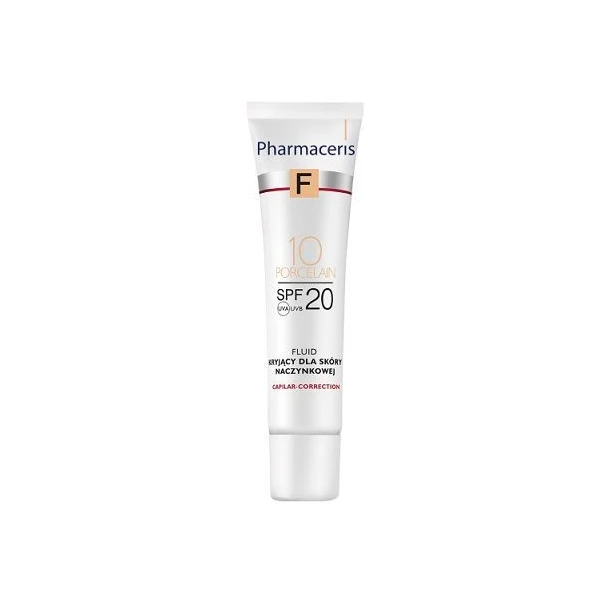 Pharmaceris F, Capilar-Correction, fluid dla skóry naczynkowej SPF20, 10 - Porcelain, 30ml