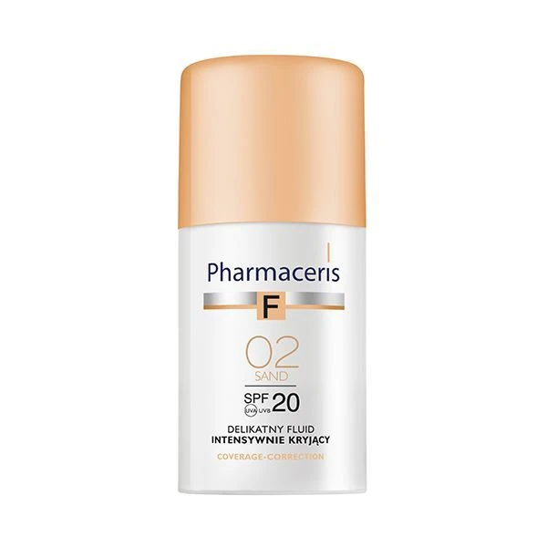 Pharmaceris F, fluid intensywnie kryjący SPF20, 02 - Sand, 30ml