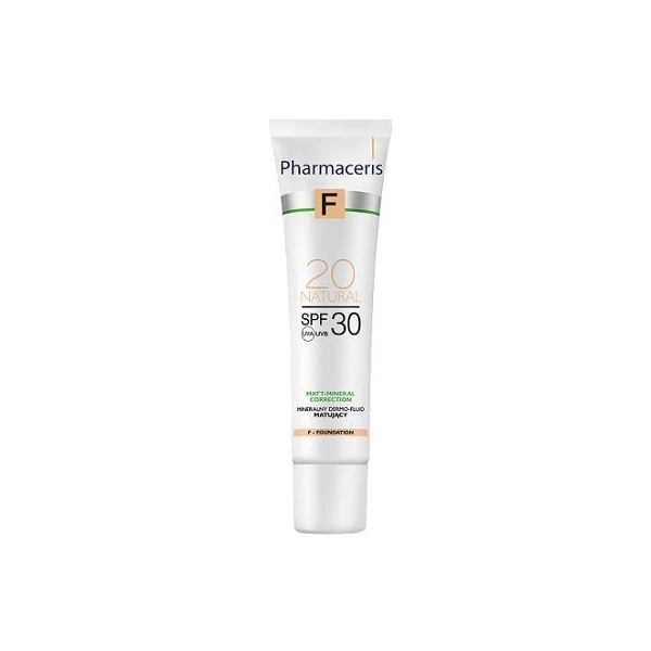 Pharmaceris F, Matt-Mineral-Correction, fluid matujący SPF 30, 20 - Natural, 30ml