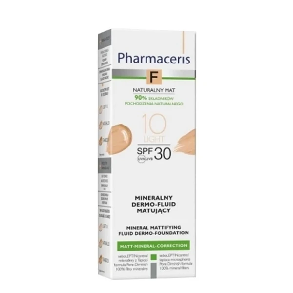 Pharmaceris F, Matt-Mineral-Correction, fluid matujący SPF 30, 30 - Tanned, 30ml