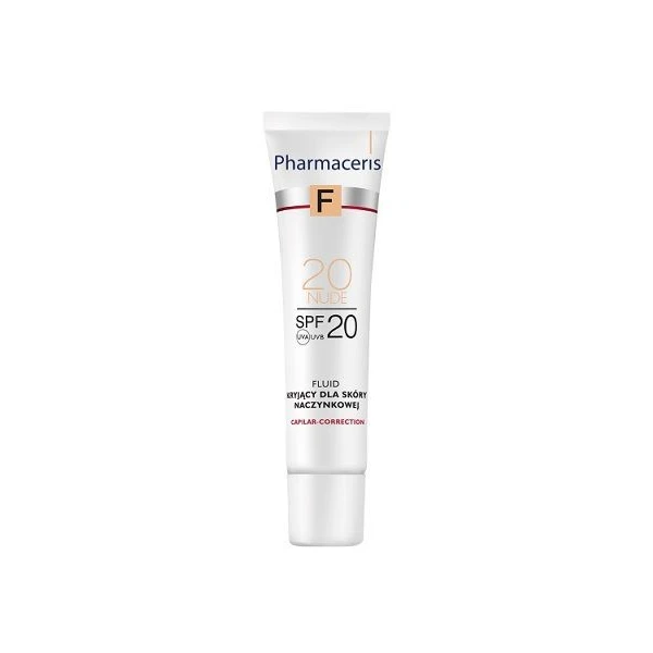 Pharmaceris F,Capilar-Correction, fluid dla skóry naczynkowej SPF20, 20 - Nude, 30ml
