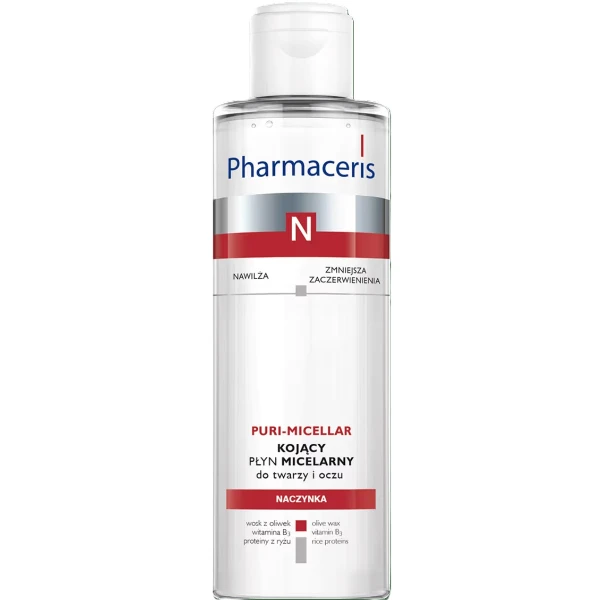 Pharmaceris N, Puri-Micellar, kojący płyn micelarny, skóra naczynkowa, 200ml