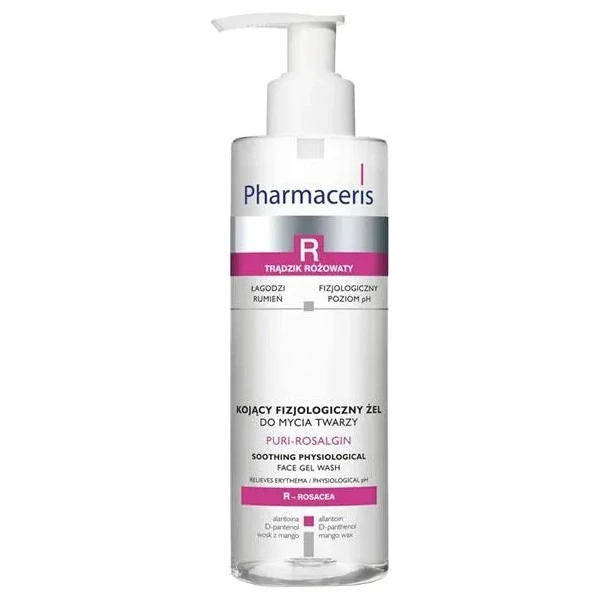 Pharmaceris R,Puri-Rosalgin, żel kojący fizjologiczny do twarzy, skóra z trądzikiem różowatym, 190ml