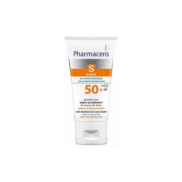 Pharmaceris S, Safe Protective, bezpieczny krem ochronny do twarzy SPF 50+, od urodzenia, 50ml